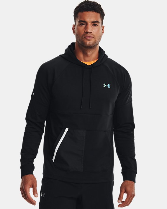 เสื้อฮู้ด UA RUSH™ Warm-Up สำหรับผู้ชาย, Black, pdpMainDesktop image number 0
